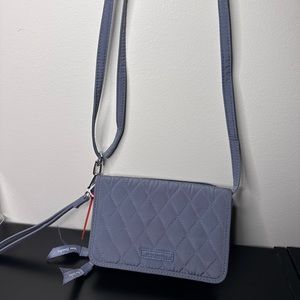 Vera Bradley RFID 3 in 1 Crossbody Wristlet Wallet Carbon Gray
